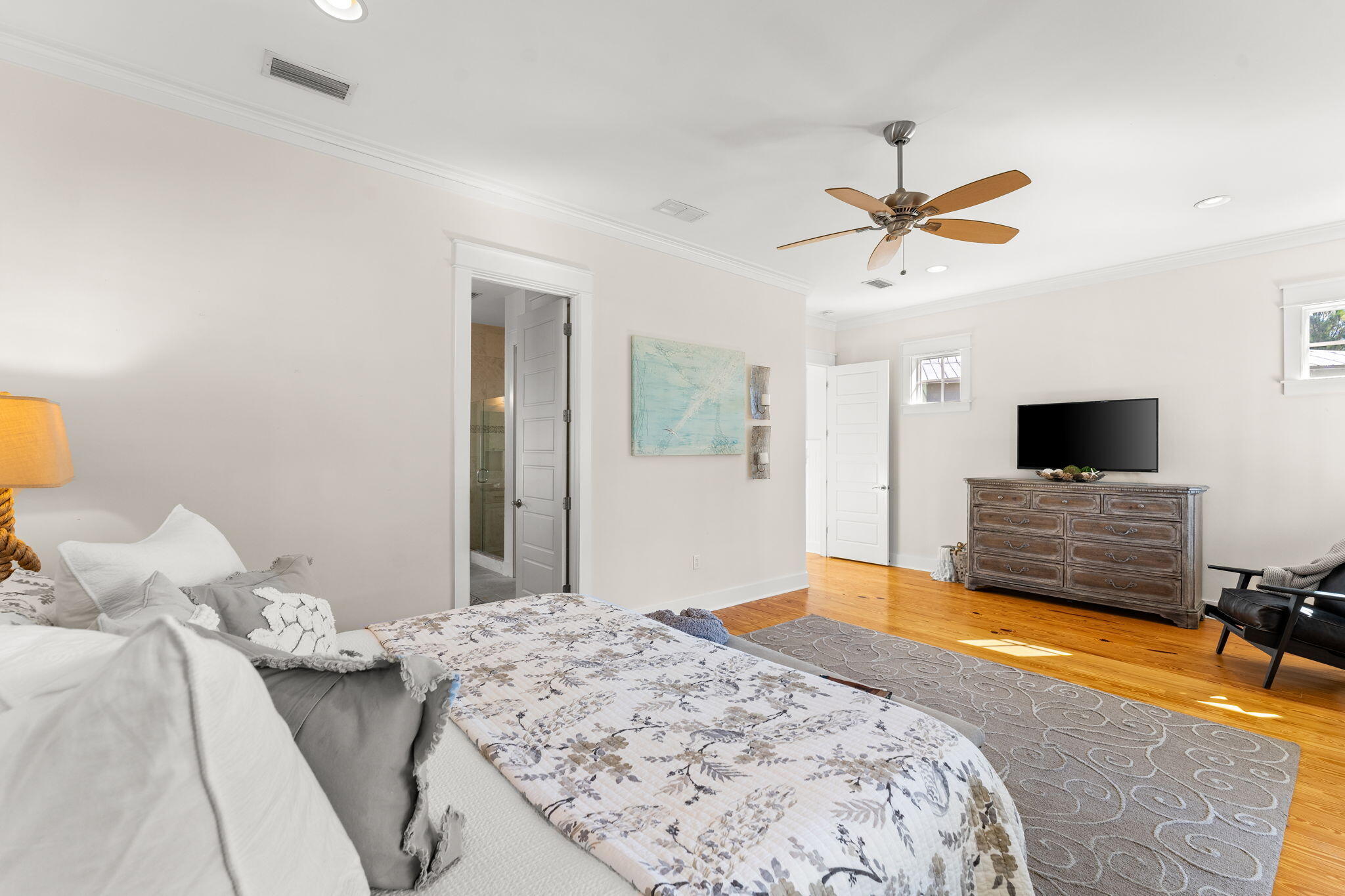 384 East Royal Fern Way Santa Rosa Beach, FL 32459 - Photo 36 of 63 a bedroom with a bed and a flat screen tv