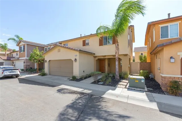 a view of a house with a patio