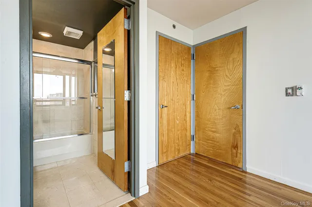 a view of a walk in closet