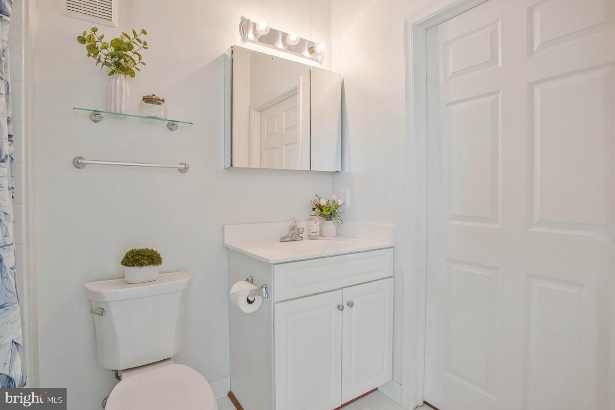 735 Runabout Loop, Unit 735 Solomons, MD 20688 - Photo 27 of 51 a bathroom with a sink a toilet and mirror