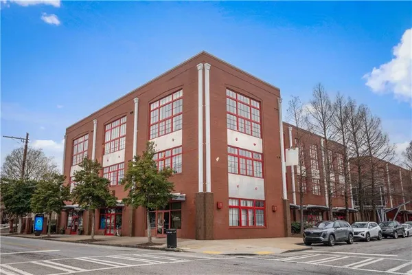 a front view of a building