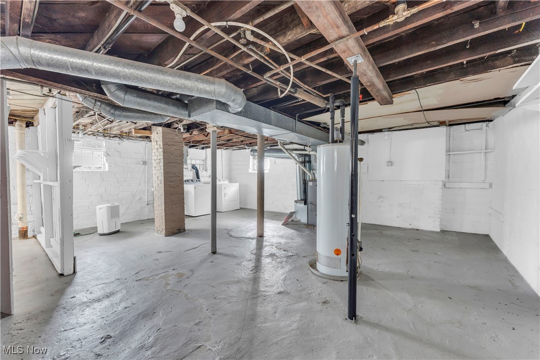 945 Nela View Road Cleveland Heights, OH 44112 - Photo 24 of 27 Below grade area with water heater and washer and dryer