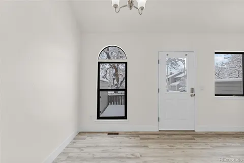 a view of wooden floor in a room
