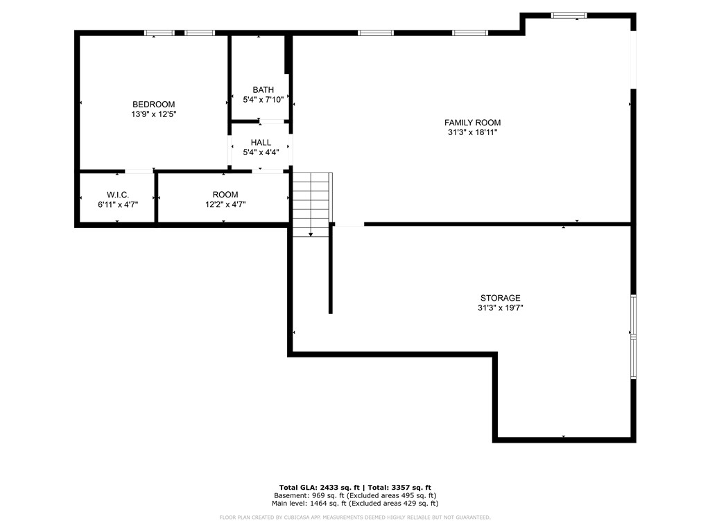 473 Johnson Road Central, SC 29630 - Photo 32 of 32 Basement Level Floorplan