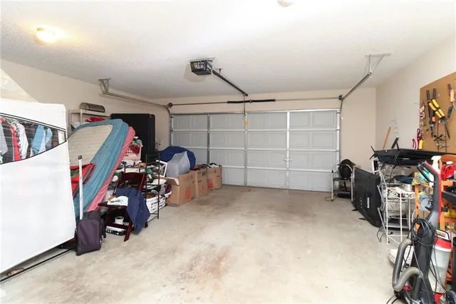 a view of a garage with equipment