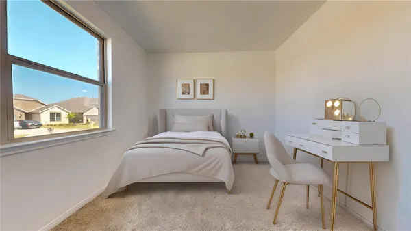 a view of a small space with window