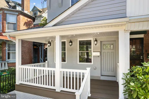 front view of a house with a porch