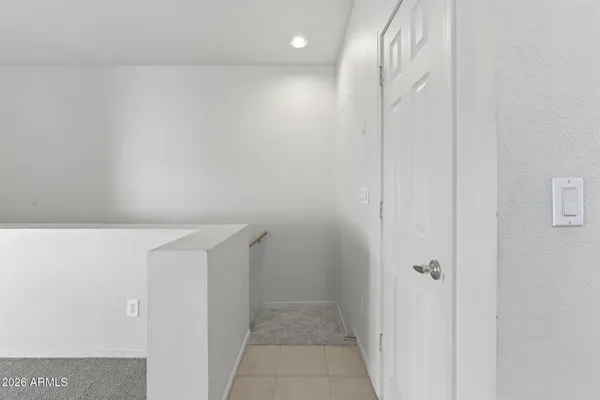 a view of hallway with shower