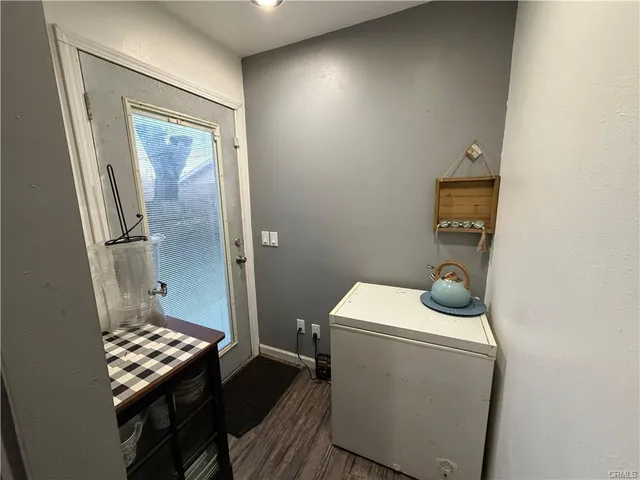 a room with a washer and dryer