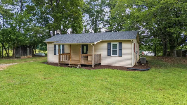 a house view with a garden space