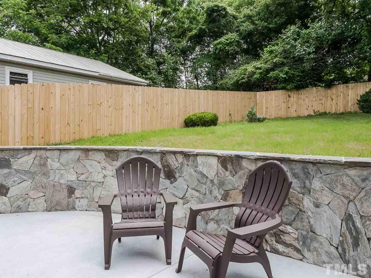 721 South State Street Raleigh, NC 27601 - Photo 20 of 25 a view of backyard with table and chair and wooden fence