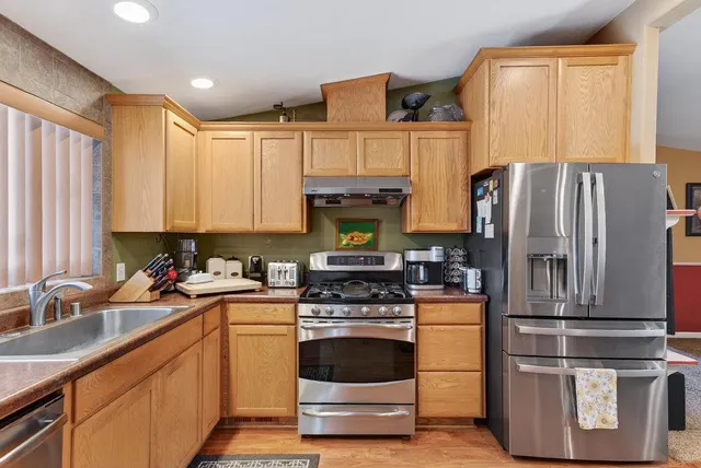 a view of city and mountain