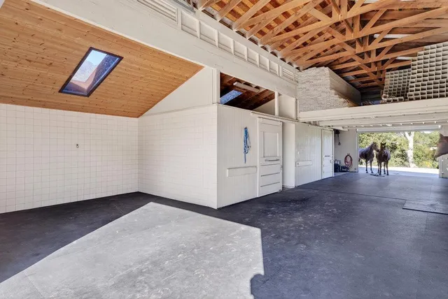 a view of a lake with a yard