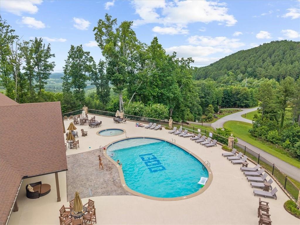 276 Ridge Pointe Way Blairsville, GA 30512 - Photo 10 of 15 an aerial view of a house with outdoor space and swimming pool