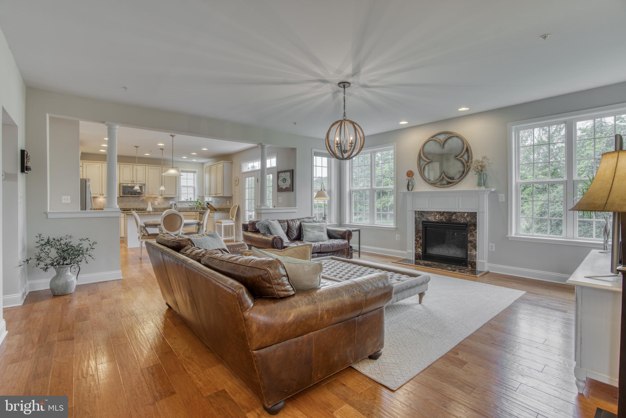 2344 Sweet Meadow Road Baltimore, MD 21209 - Photo 10 of 76 a living room with furniture a large window and a fireplace