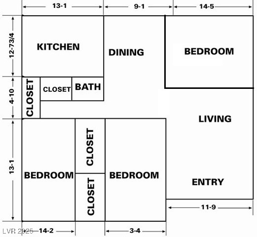 4640 Koval Lane, Unit 49C Las Vegas, NV 89109 - Photo 11 of 12 Room layout