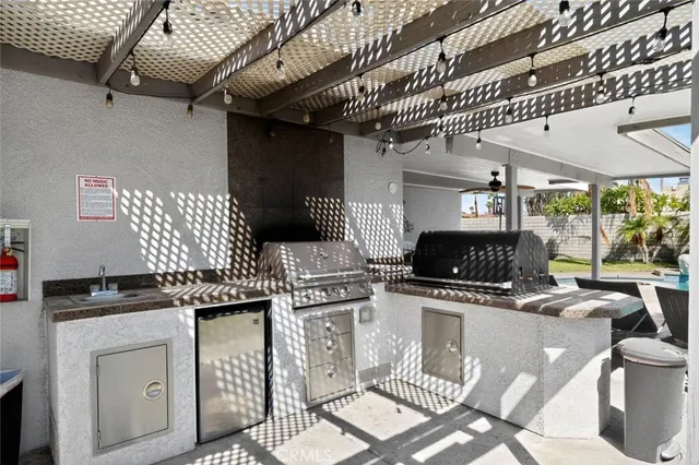 a view of an outdoor sitting area