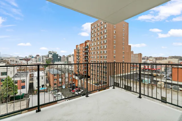a view of balcony with city view