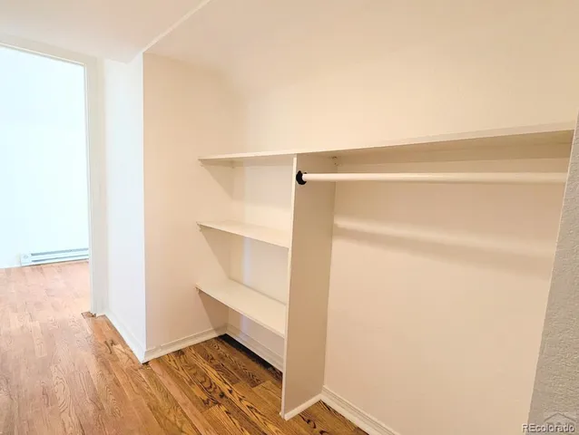 a view of closet area