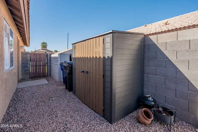 a backyard of a house