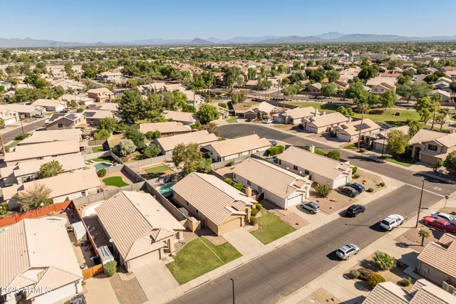 an aerial view of a city