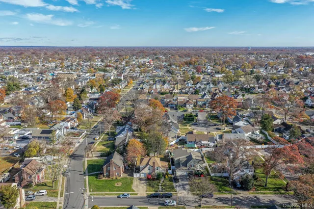 an aerial view of multiple house