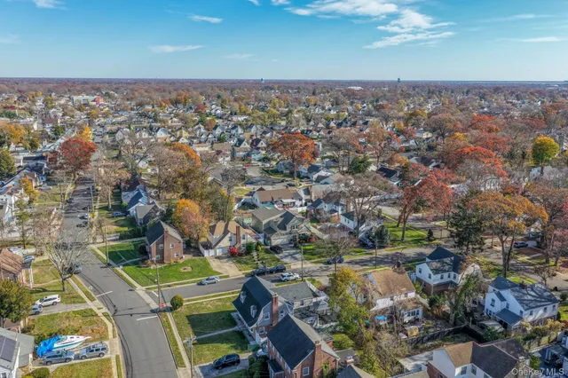an aerial view of multiple house
