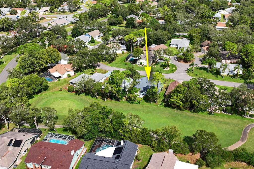 7112 Green Abbey Way Spring Hill, FL 34606 - Photo 44 of 66 an aerial view of residential houses with outdoor space and trees