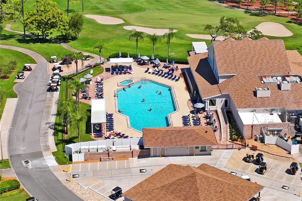 7112 Green Abbey Way Spring Hill, FL 34606 - Photo 50 of 66 an aerial view of a house with outdoor space swimming pool
