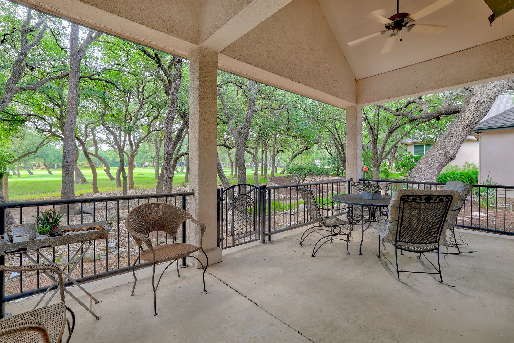33 Meadows End Georgetown, TX 78628 - Photo 36 of 40 Enjoy tranquil views of lush greenery and mature trees from this expansive covered patio.