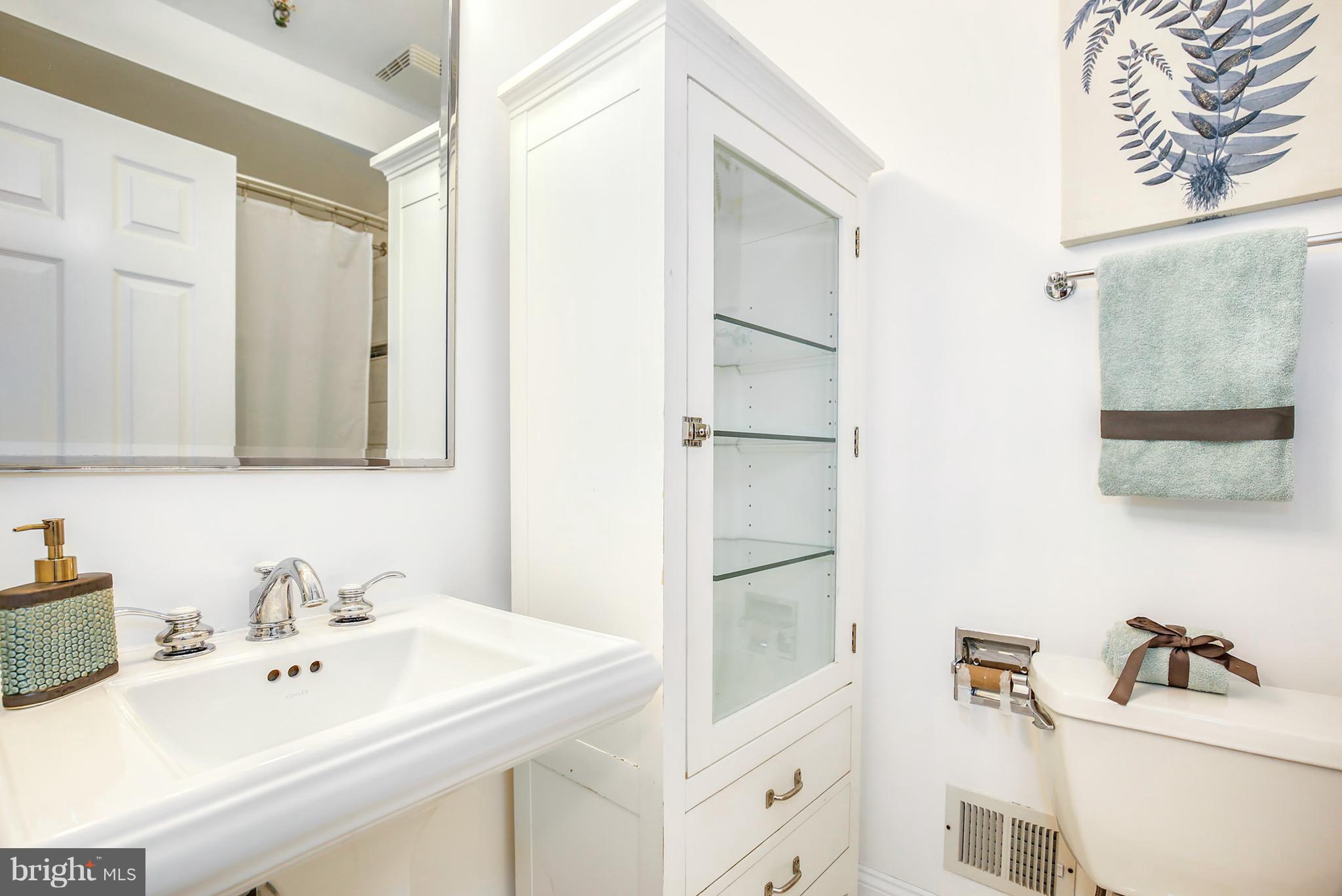 3244 Grace Street Northwest, Unit 3244 Washington, DC 20007 - Photo 21 of 22 a bathroom with a sink and a mirror