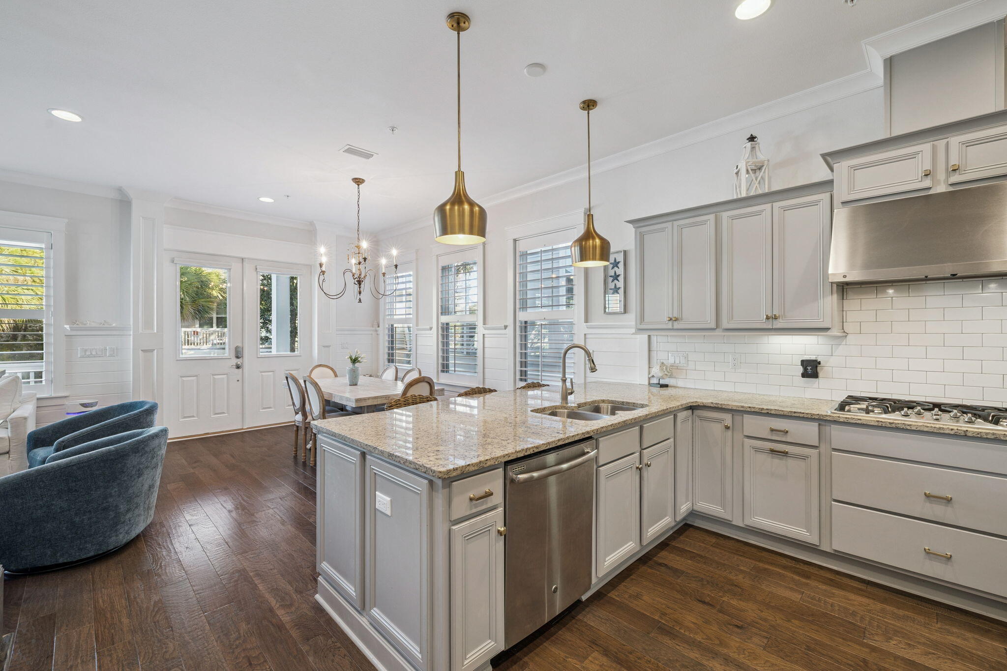108 Gulfview Way Santa Rosa Beach, FL 32459 - Photo 5 of 51 a kitchen with a sink stove and wooden floor