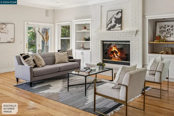 a spacious bedroom with a bed and a couch