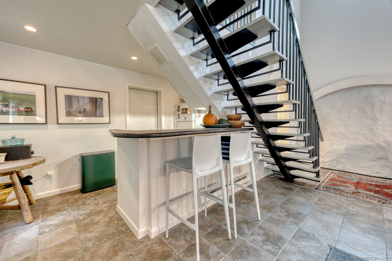 11 Day Road Cornwall, CT 06754 - Photo 33 of 40 a kitchen with a refrigerator and white cabinets