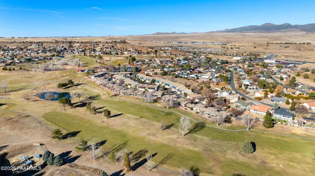 an aerial view of residential building with outdoor space