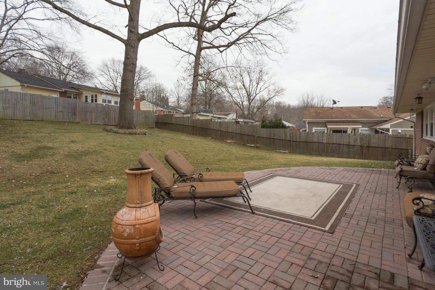 5303 Inverchapel Road Springfield, VA 22151 - Photo 17 of 18 a view of a patio with table and chairs with wooden floor and fence