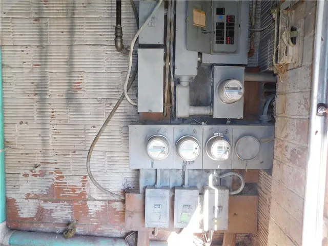 a view of a brick wall