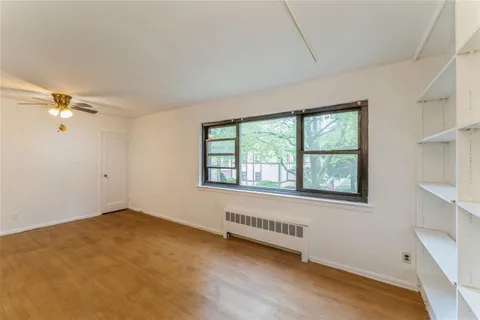 an empty room with a window