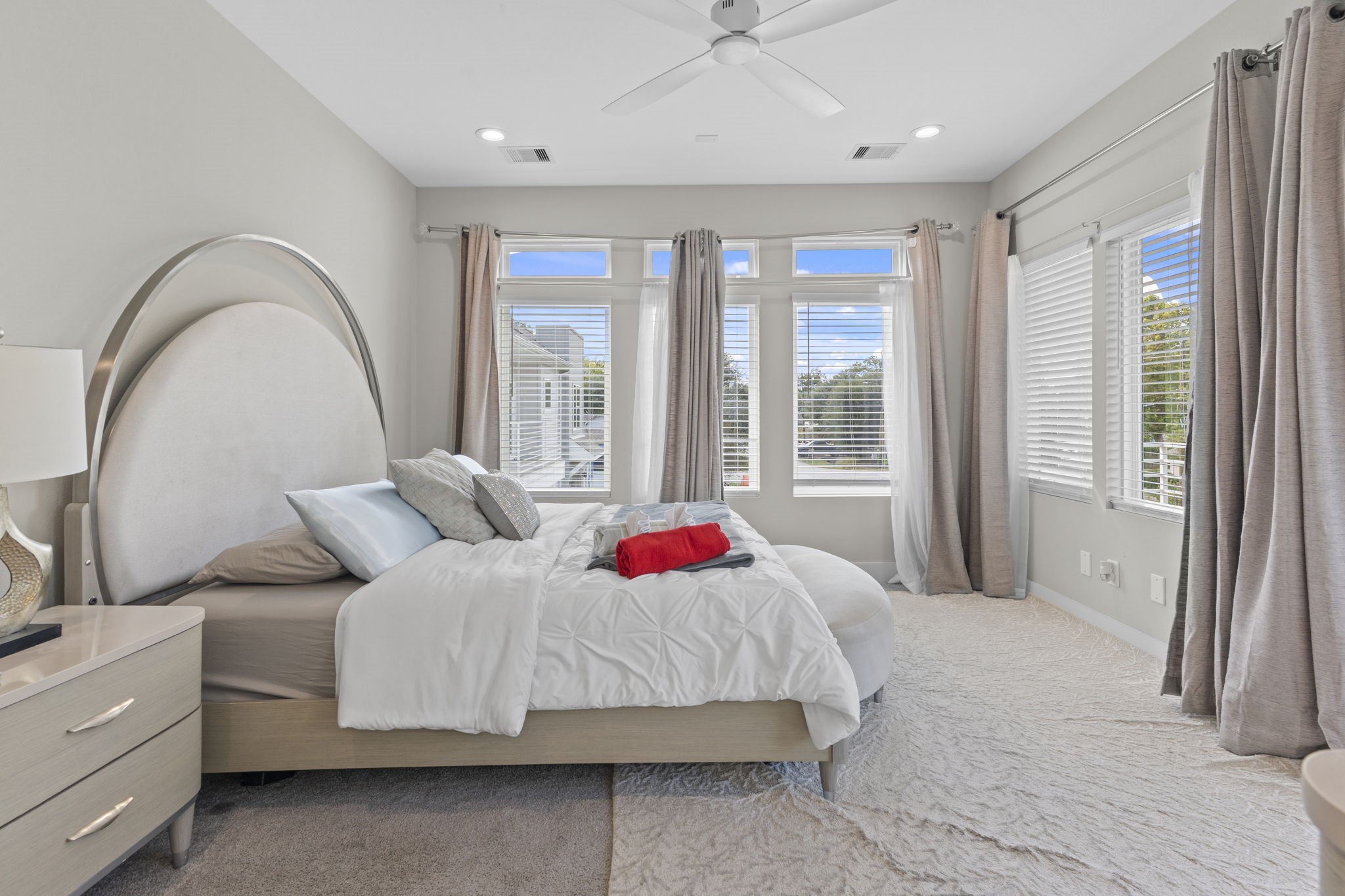 851 Prosper Street Houston, TX 77088 - Photo 35 of 50 a bedroom with bed and a large window