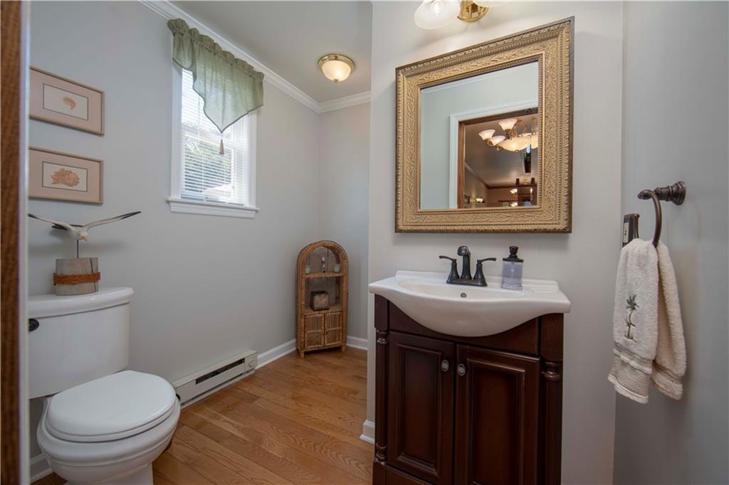 525 Great Belt Road Butler, PA 16002 - Photo 13 of 25 First Floor Powder Room with stackable washer and dryer. Washer and dryer can be removed to add a shower for a first floor full bath.