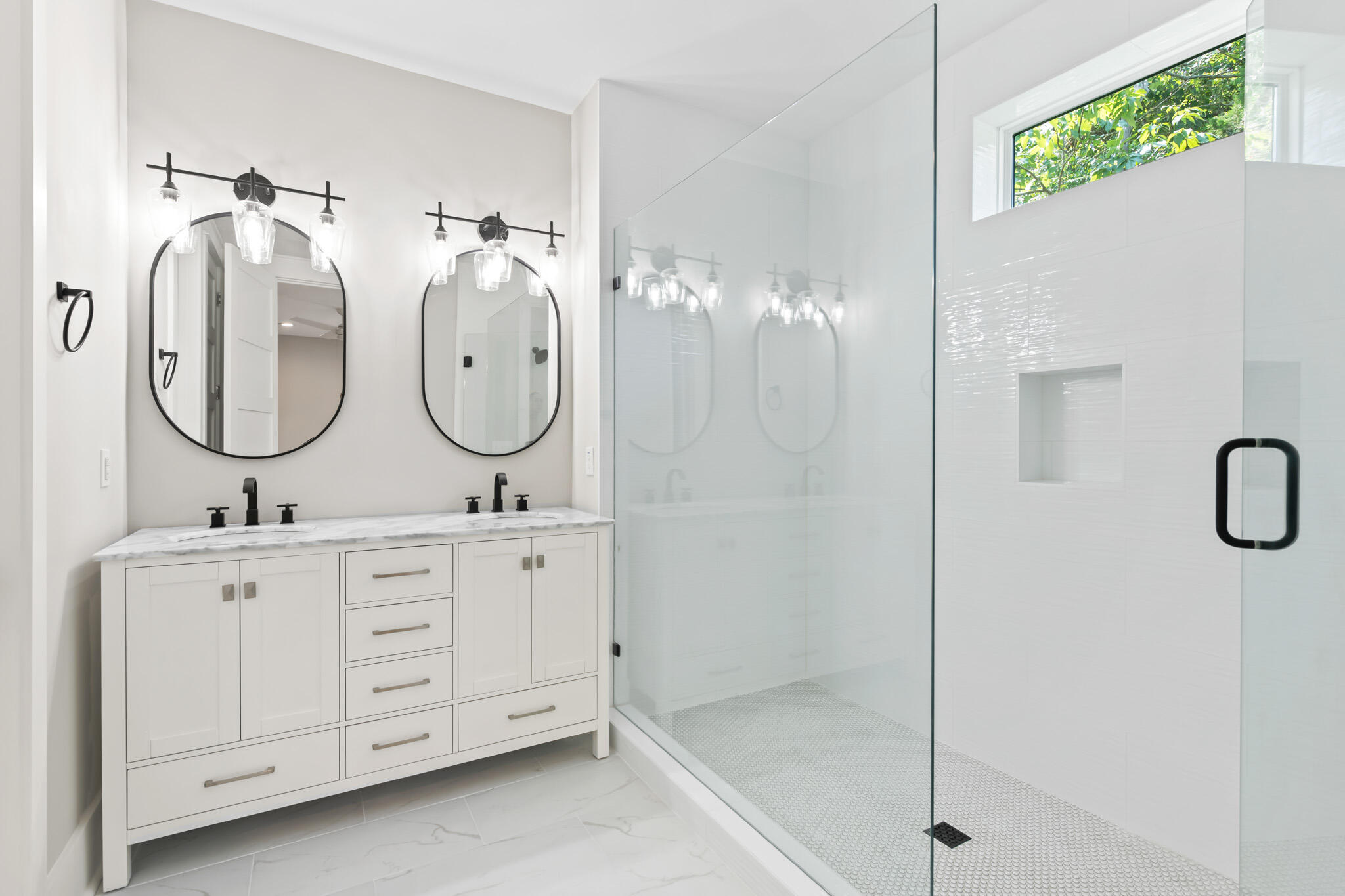38 Rearden Way Santa Rosa Beach, FL 32459 - Photo 25 of 38 a bathroom with a double vanity sink mirror and shower