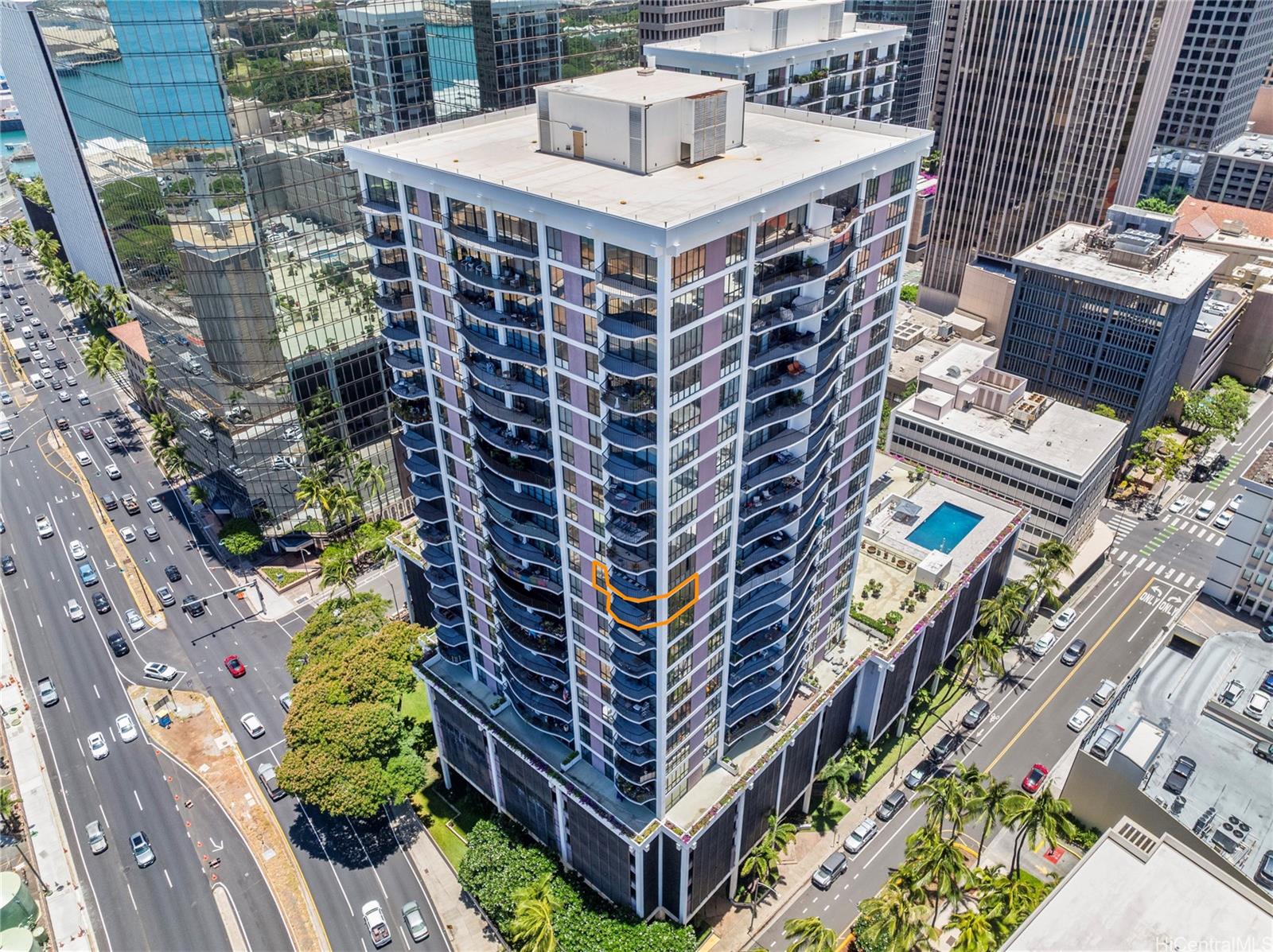 700 Richards Street, Unit 1709 Honolulu, HI 96813 - Photo 24 of 25 a front view of a multi story building with yard