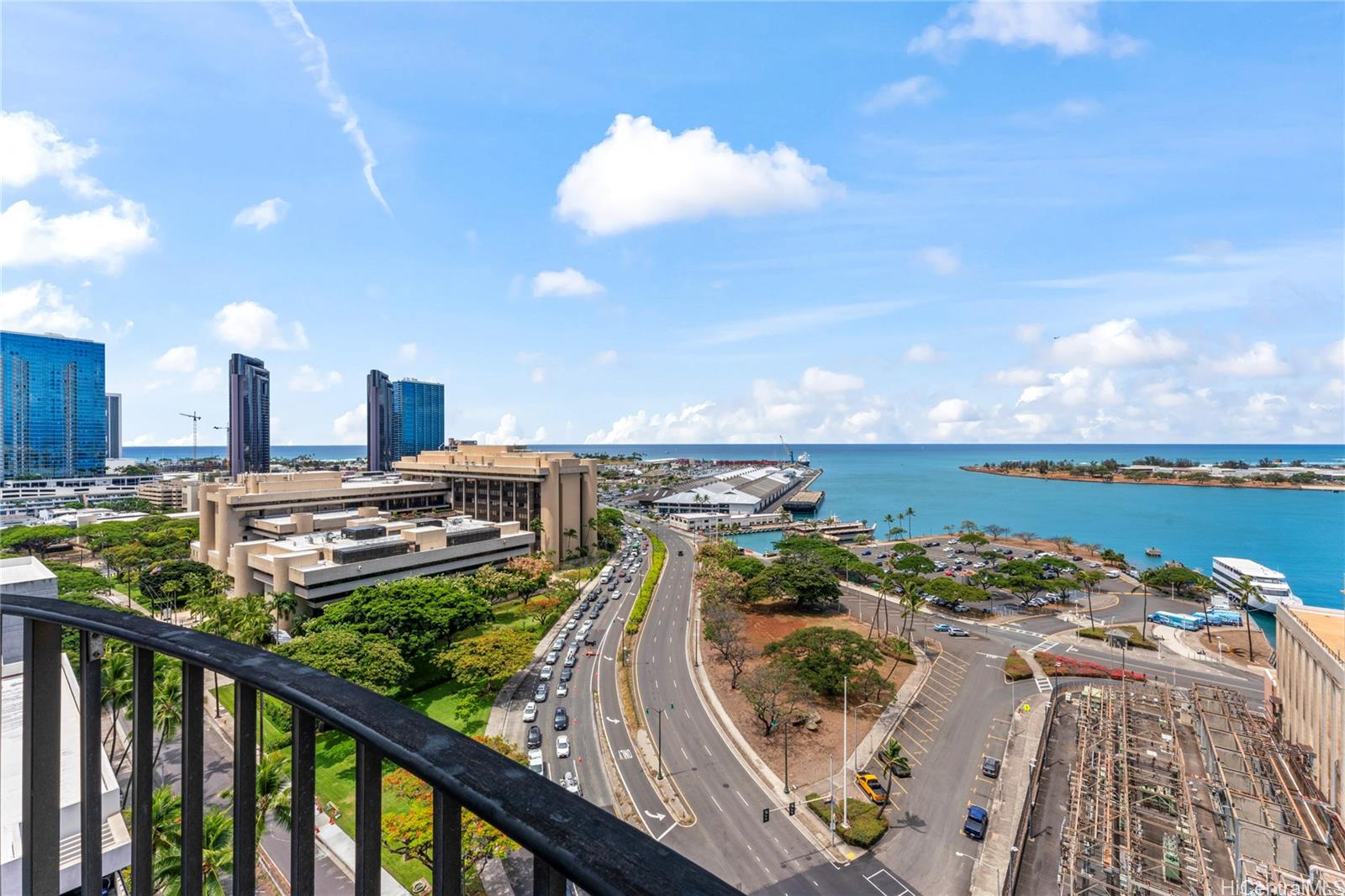 700 Richards Street, Unit 1709 Honolulu, HI 96813 - Photo 7 of 25 a view of a city from a balcony