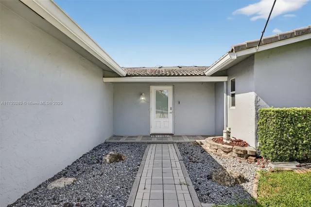 a front view of a house