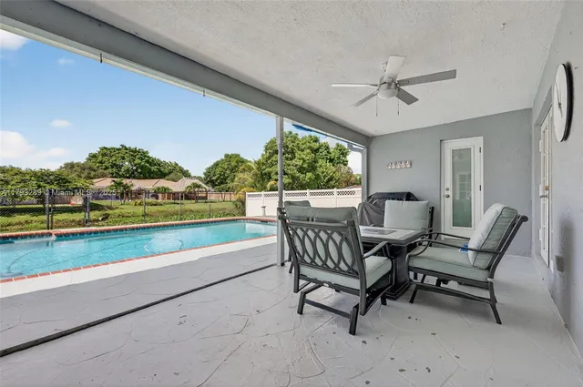 a front view of house with yard and seating area