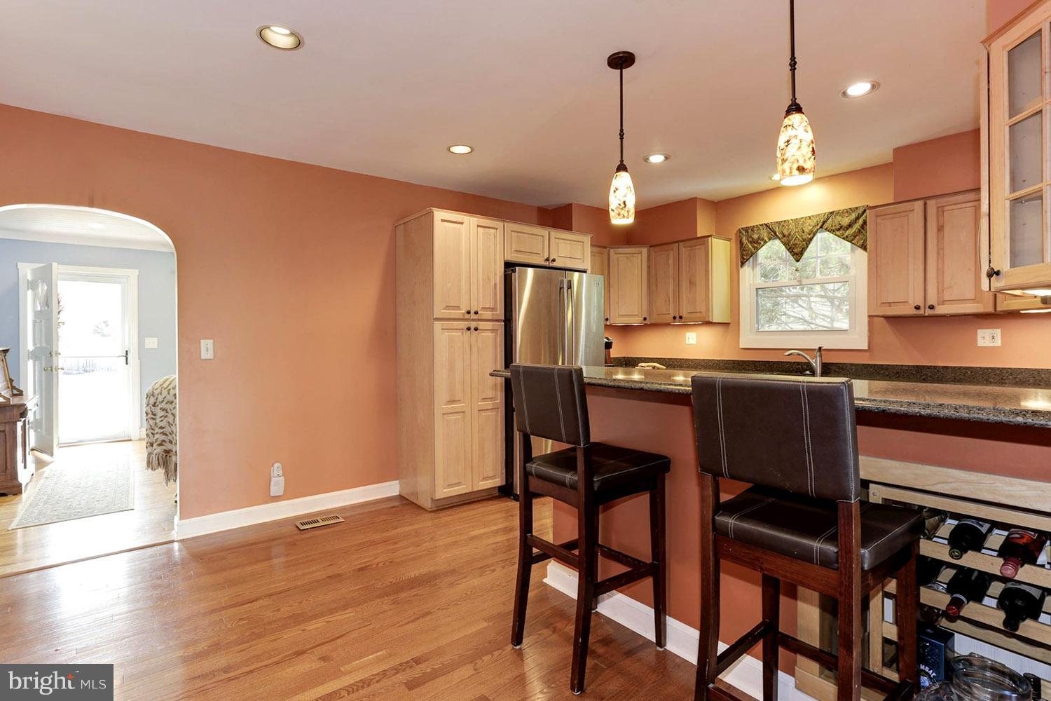 307 Gibson Road Annapolis, MD 21401 - Photo 11 of 31 Chef's Dining Bar Kitchen with Wine Fridge