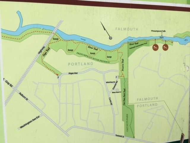 132 Roaring Brook Road Portland, ME 04103 - Photo 21 of 21 Trail map to Presumpscot River