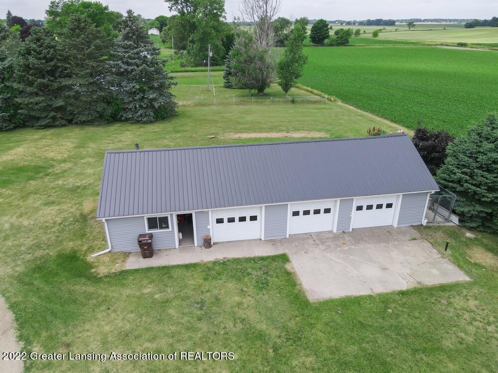 10909 Looking Glass Road Portland, MI 48875 - Photo 21 of 36 Aerial garage