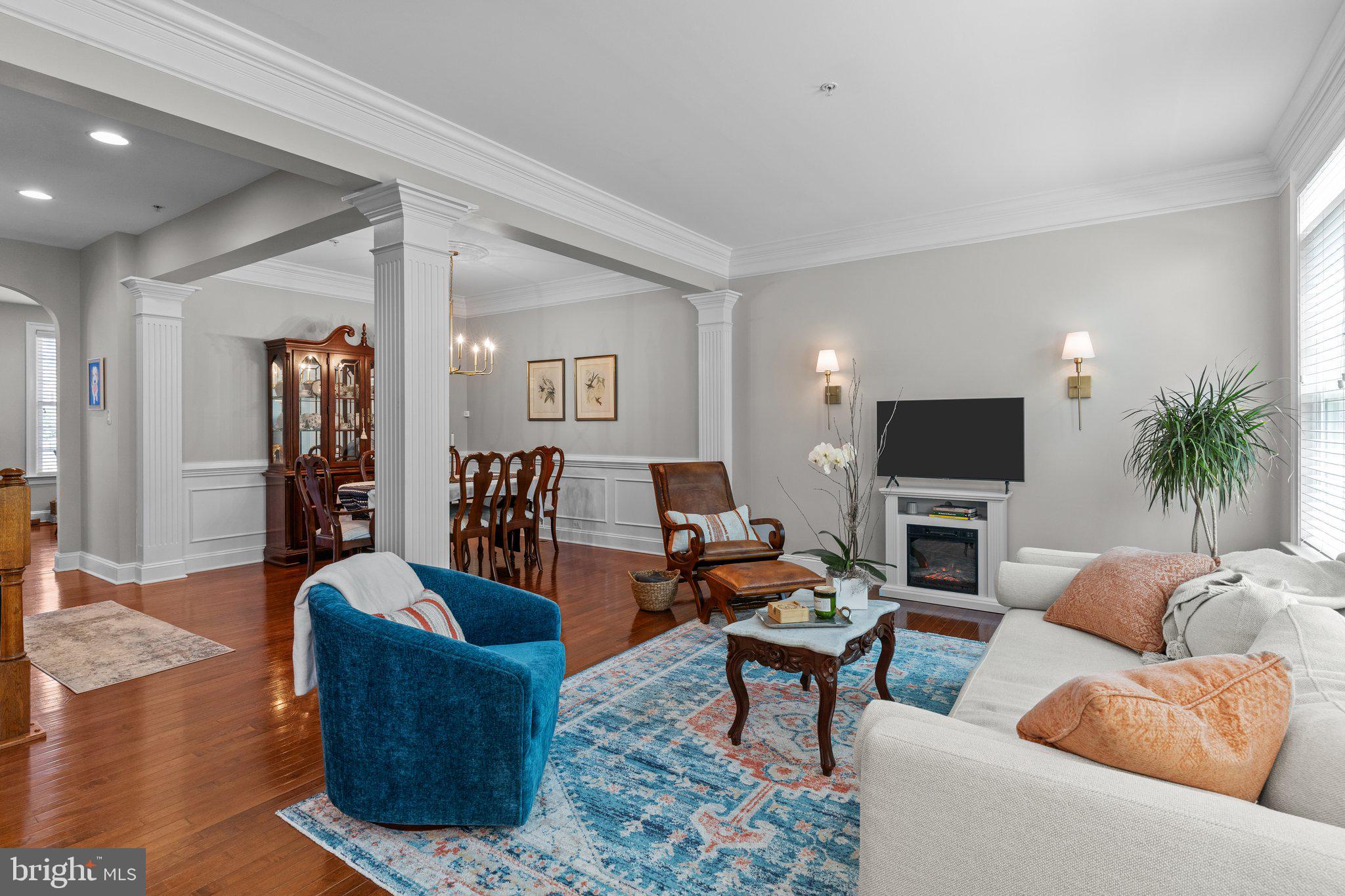 3965 Cephas Child Road Doylestown, PA 18902 - Photo 4 of 37 Living room with view into dining room