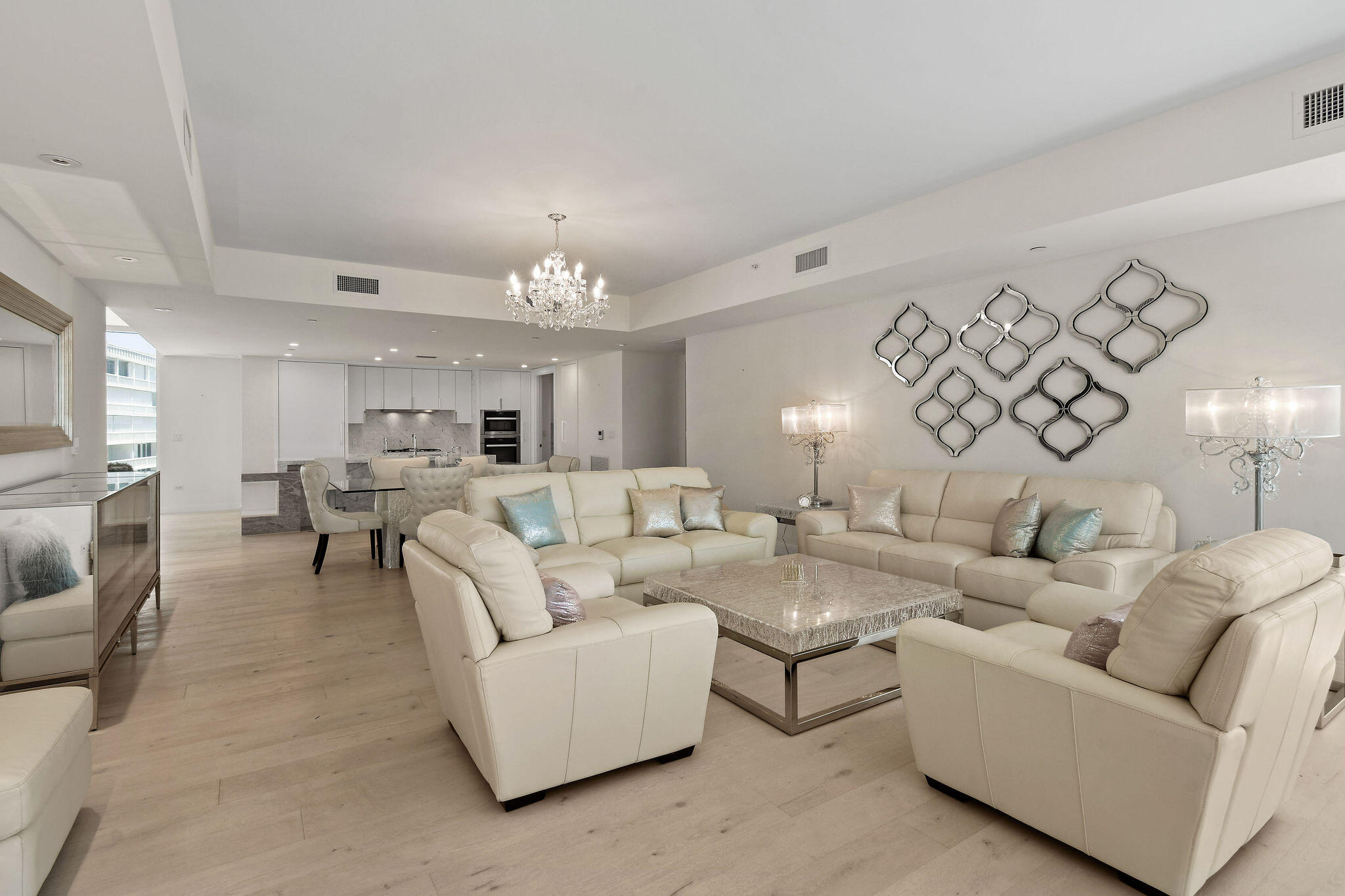 3550 South Ocean Boulevard, Unit 5E South Palm Beach, FL 33480 - Photo 12 of 52 a living room with furniture and a large window